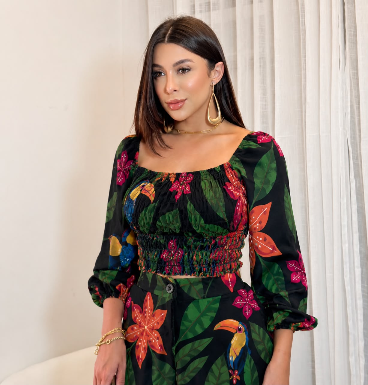 Blusa Elástico cigana 